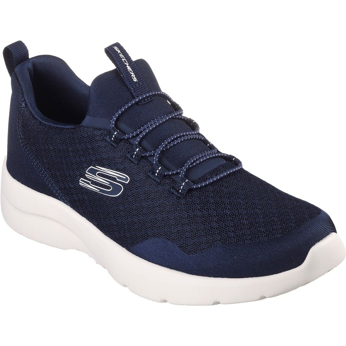 Skechers Dynamight 2.0 - Real Smooth NVY Navy Womens trainers in a Plain Textile in Size 6
